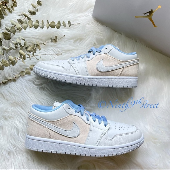 Nike Jordan 1 Low SE Iris Whisper Sail Worn Blue White Women's Shoe PRICE FIRM - Picture 6 of 16